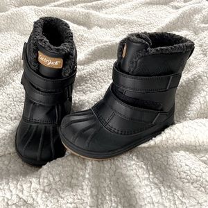 Cat & Jack Black Toddler Denver Winter Boots Size 11